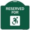 Signmission Reserved For With Accessible Symbol Heavy-Gauge Aluminum Architectural Sign, 18" x 18", GW-1818-9908 A-DES-GW-1818-9908 - alternate 1